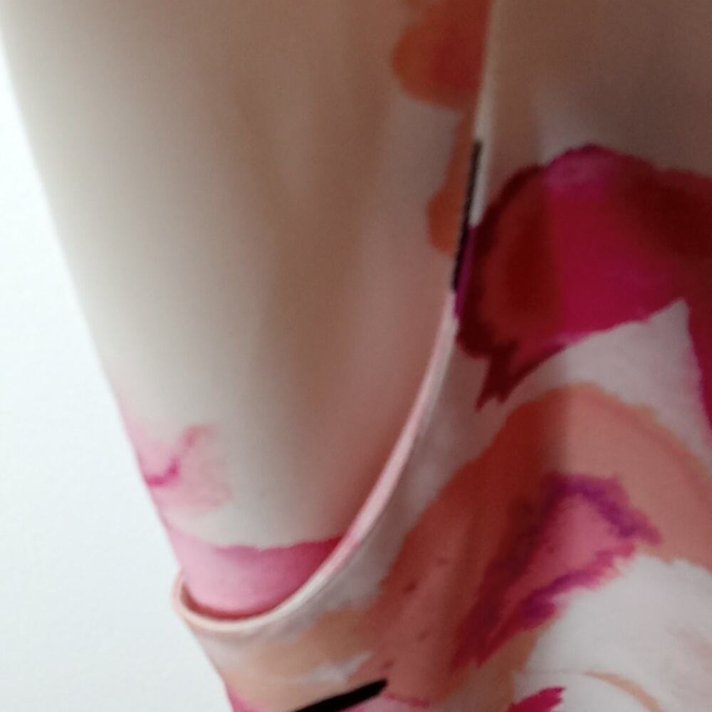 NWT Apt. 9 Pink White Floral Sleeveless Pleated Knee Length Sheath Dress 12 - Picture 5 of 10